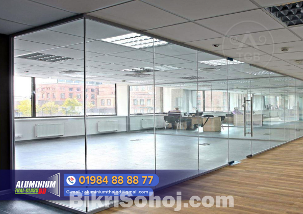 Glazing U Channel glass partition channel kit